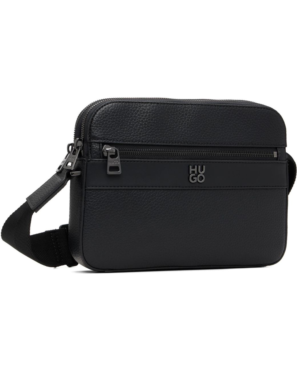 HUGO Black Logo Hardware Bag for men