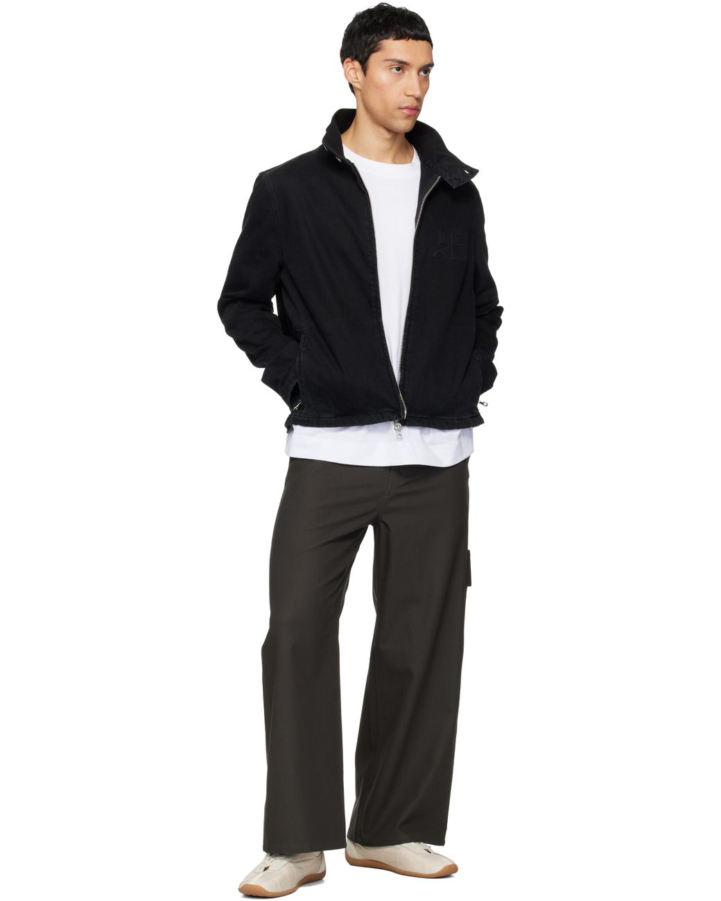 Courreges Black City Shadow Denim Jacket for men