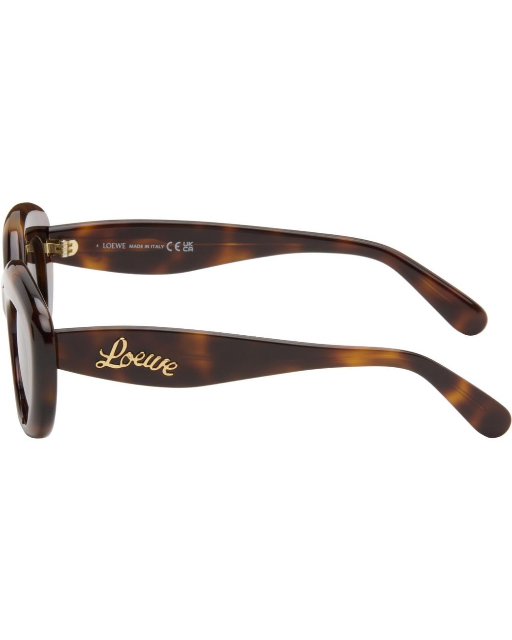 Loewe Brown Curvy Logo Cat-Eye Sunglasses