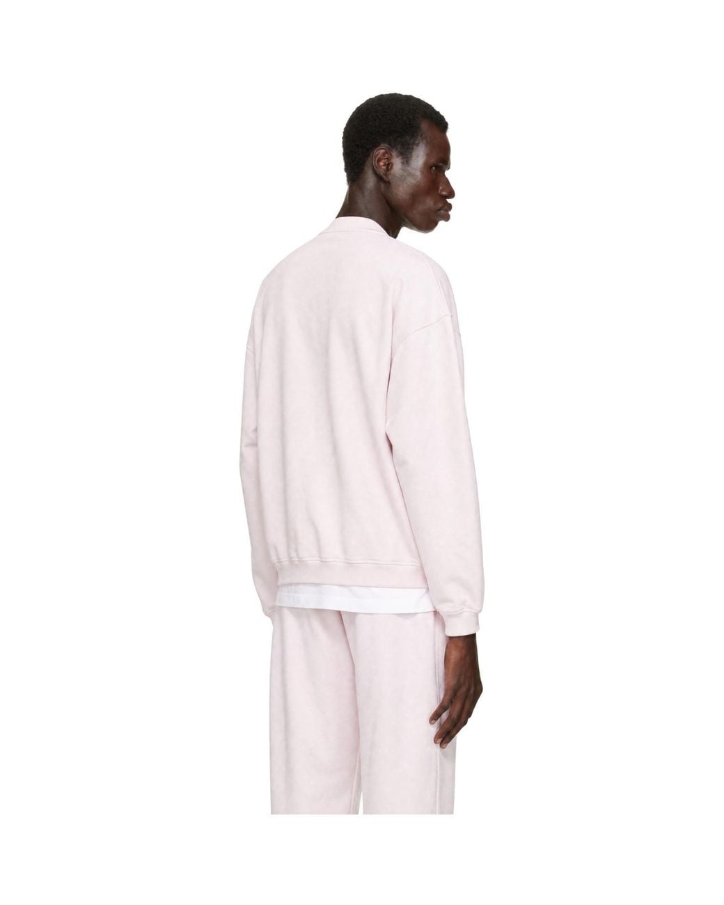 Alexander Wang Pink Oversized Logo Print Sweatshirt for men