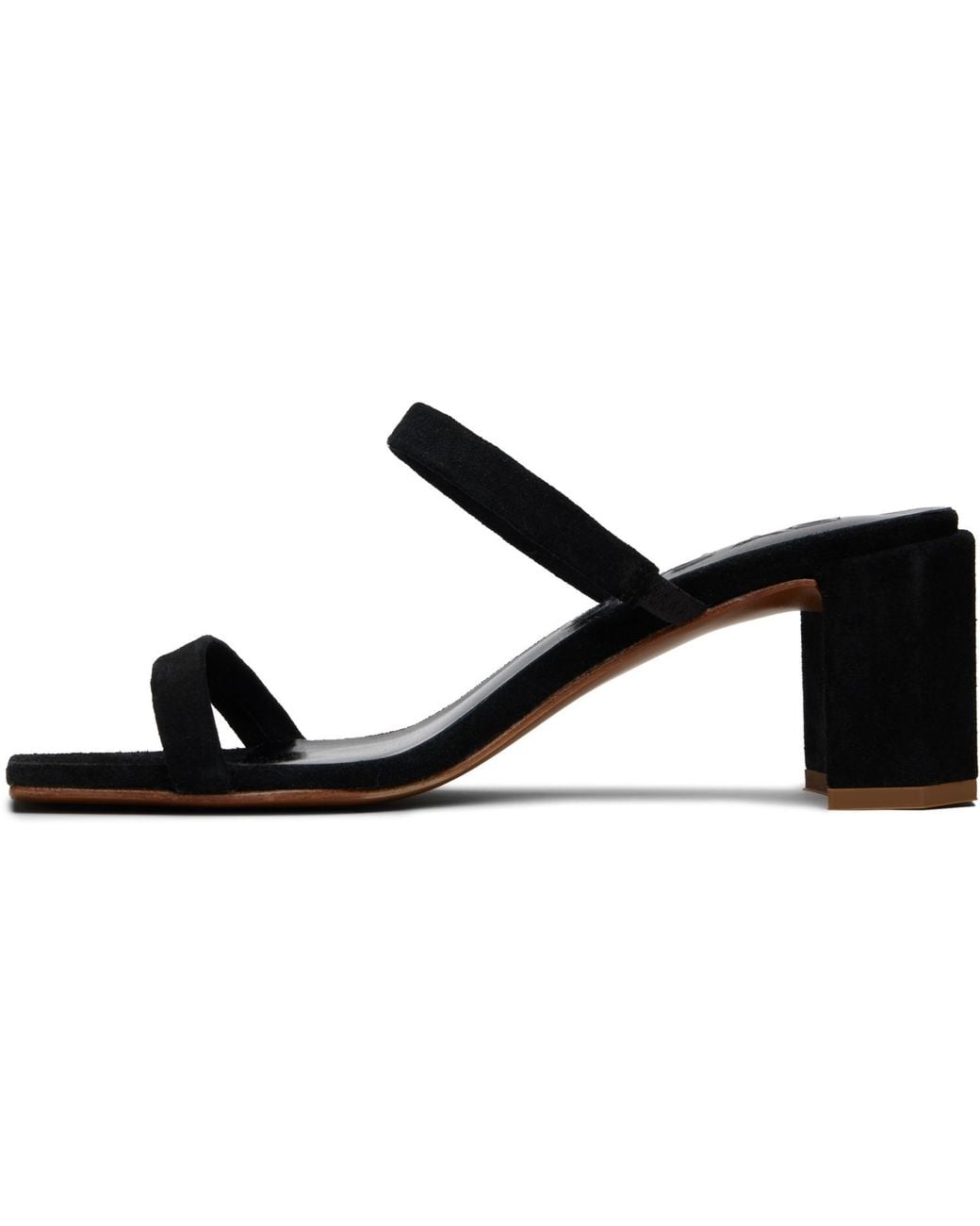 By Far Black Tanya Heeled Sandals