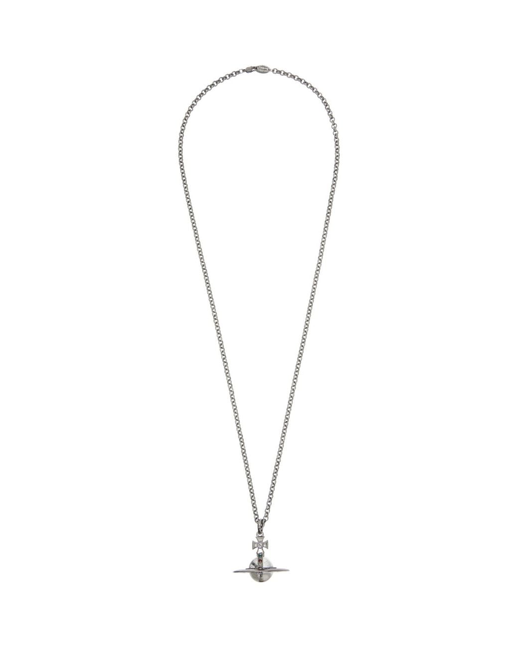 Vivienne Westwood Metallic New Small Orb Pendant Necklace for men