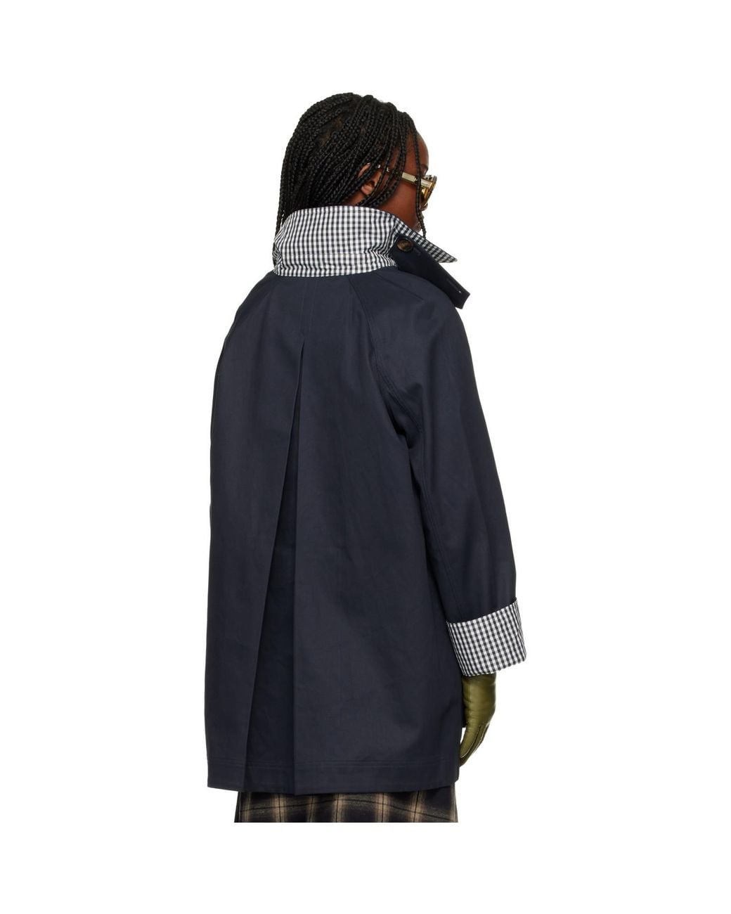 Barbour Blue Gabby Car Casual Trench Coat