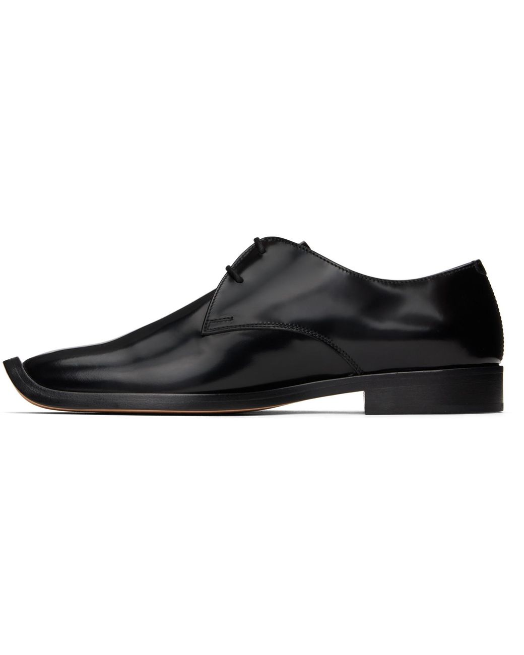 Bottega Veneta Black Comma Lace-Up Derbys for men
