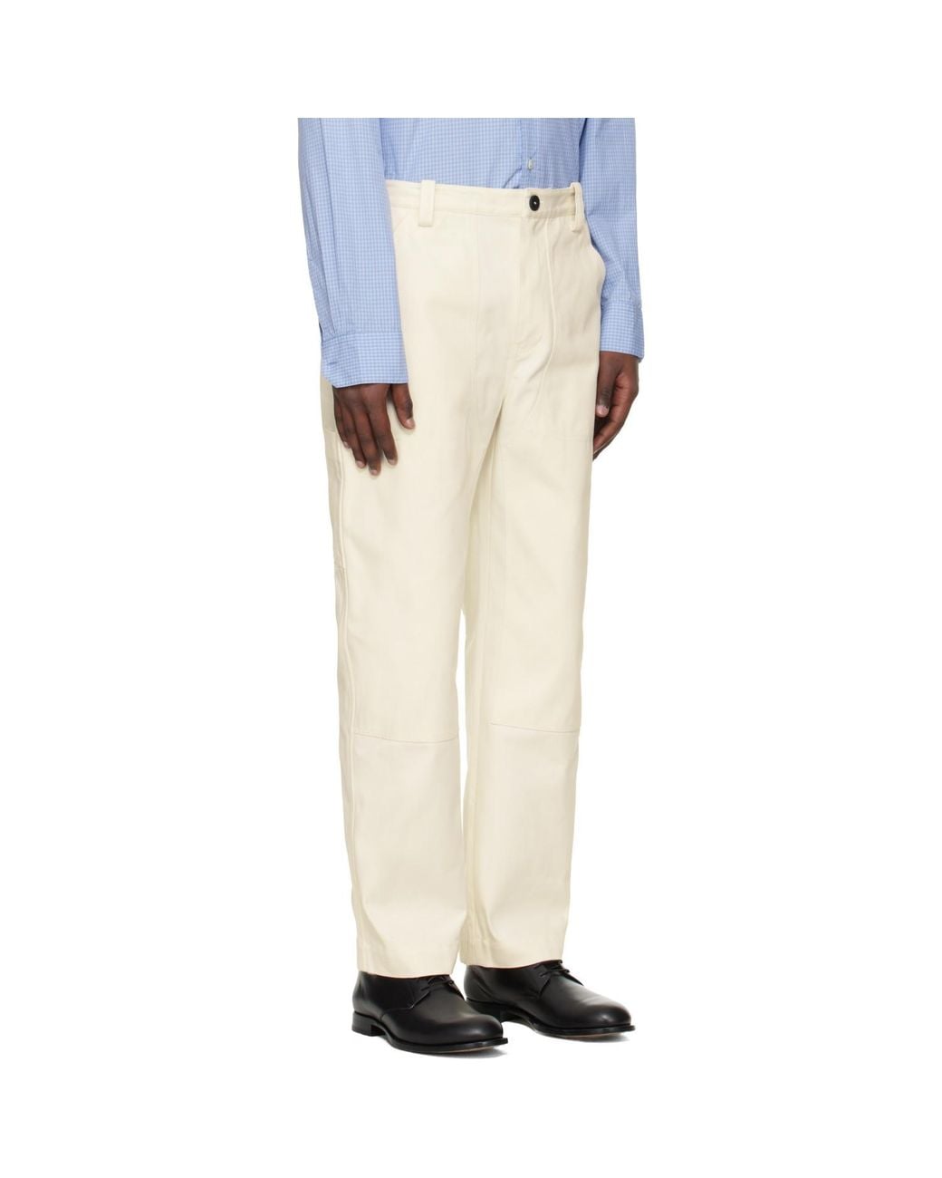 Studio Nicholson White Aaron Levine Edition Denver Trousers for men