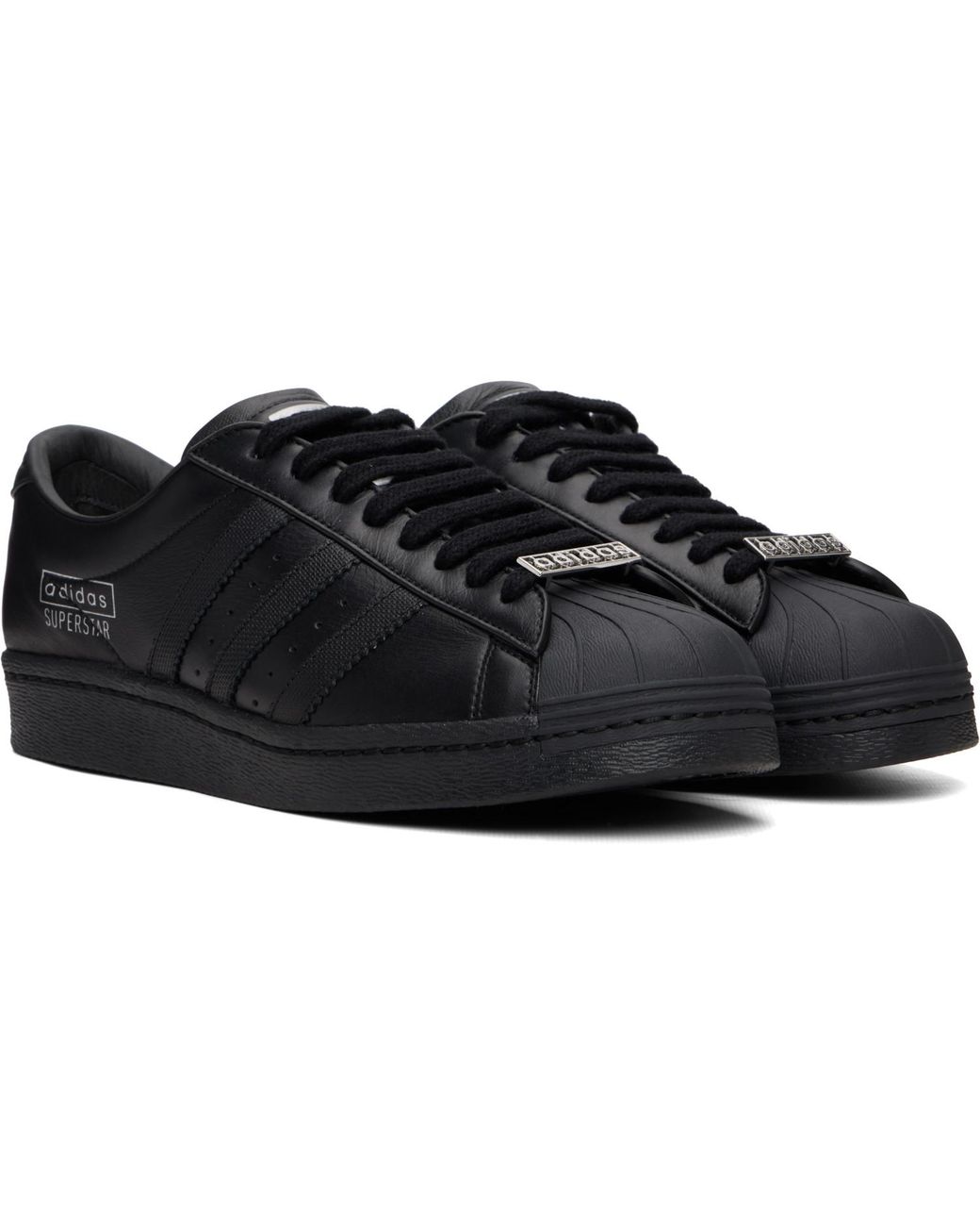 Adidas Originals Black A Superstar Sneakers for men