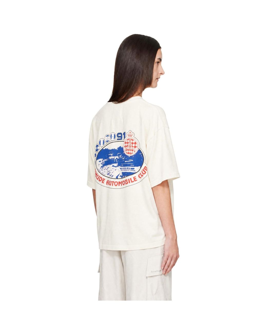 Rhude White Off- Automobile Club T-Shirt
