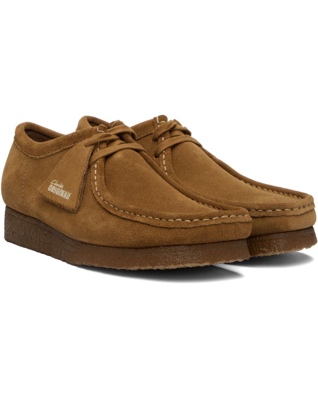 Clarks Black Tan Wallabee Derbys for men