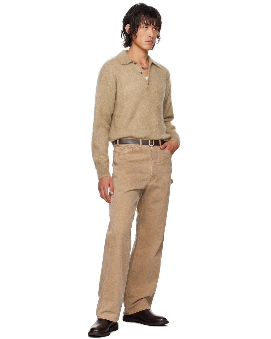 パンツ 24AW washed organic canvas pants Auralee Washed Organic Canvas Pants Light Brown | END. (US)