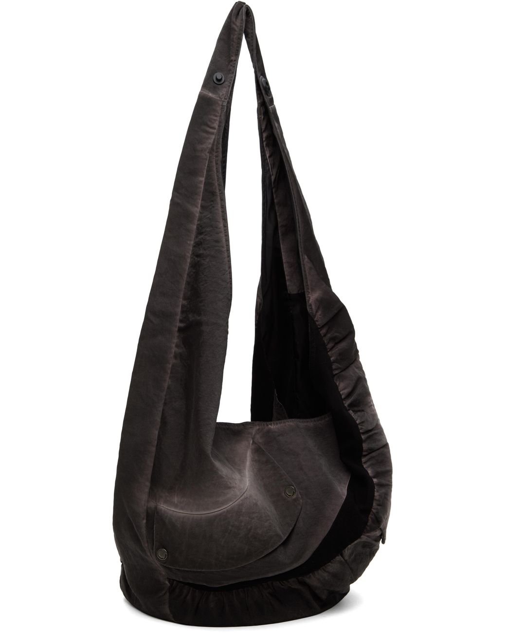 バッグ CMMAWEAR 24AW GARMENT DYEING Hobo Bag CMMAWEAR Ssense Exclusive Garment Dyed Slouch Tote in Black for