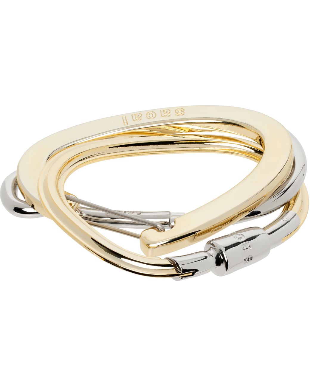 sacai 国内買付 Carabiner Bangle Sacai Carabiner Bangle Bracelet in Metallic | Lyst