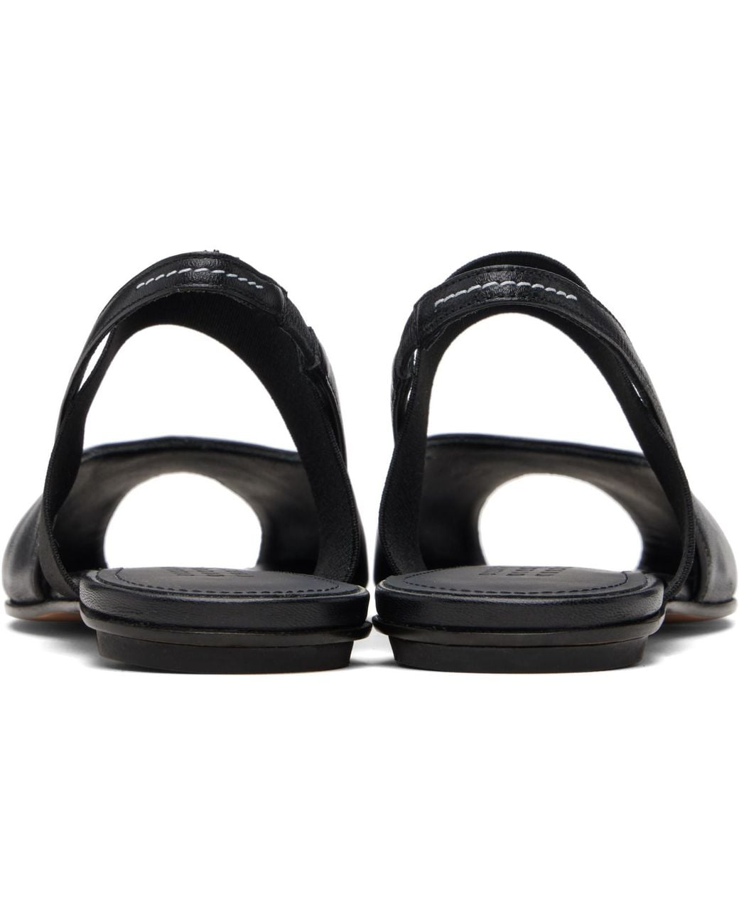 MM6 by Maison Margiela Black Anatomic Numeric Slingback Sandals