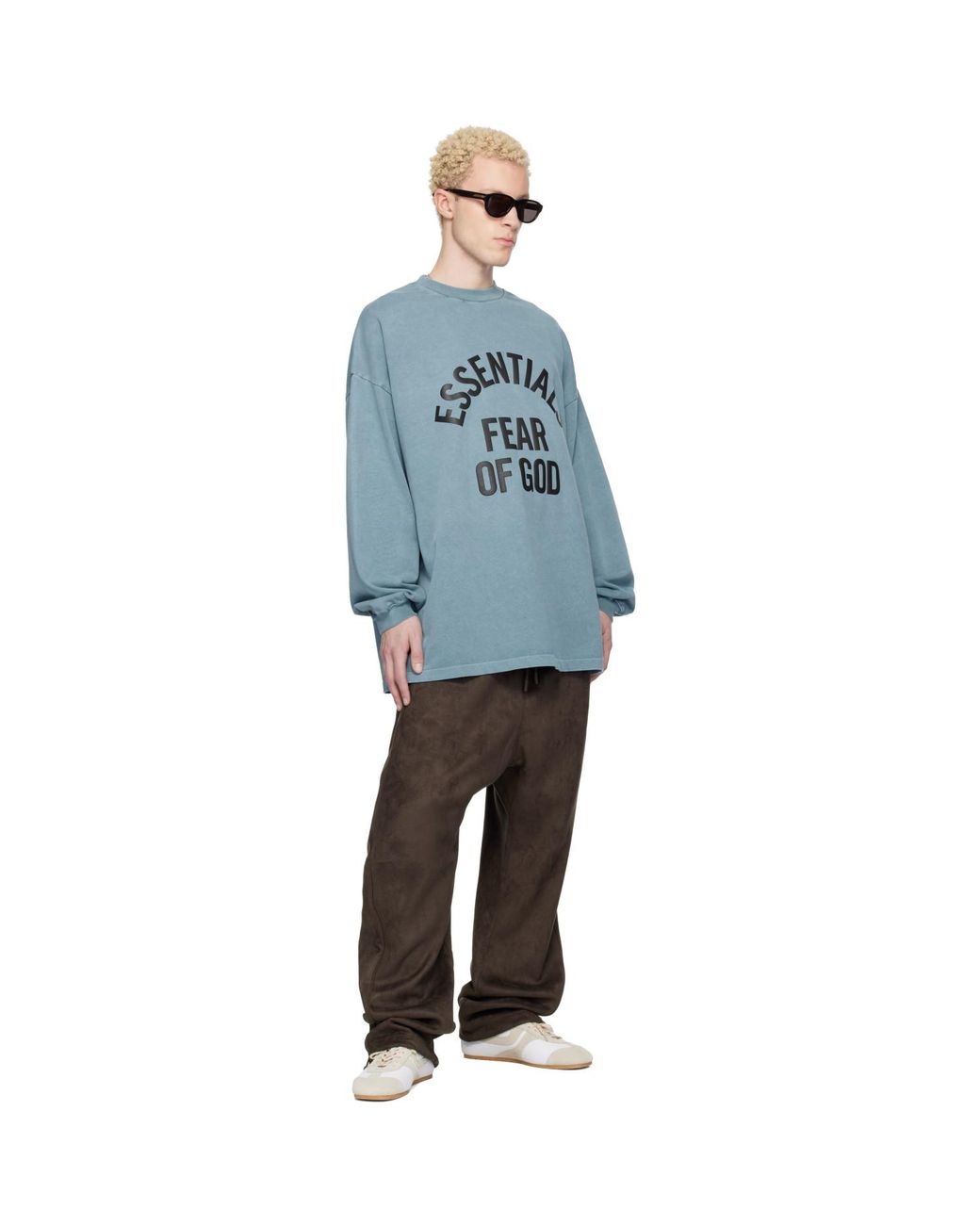Fear Of God Blue Campus 90S Long Sleeve T-Shirt for men