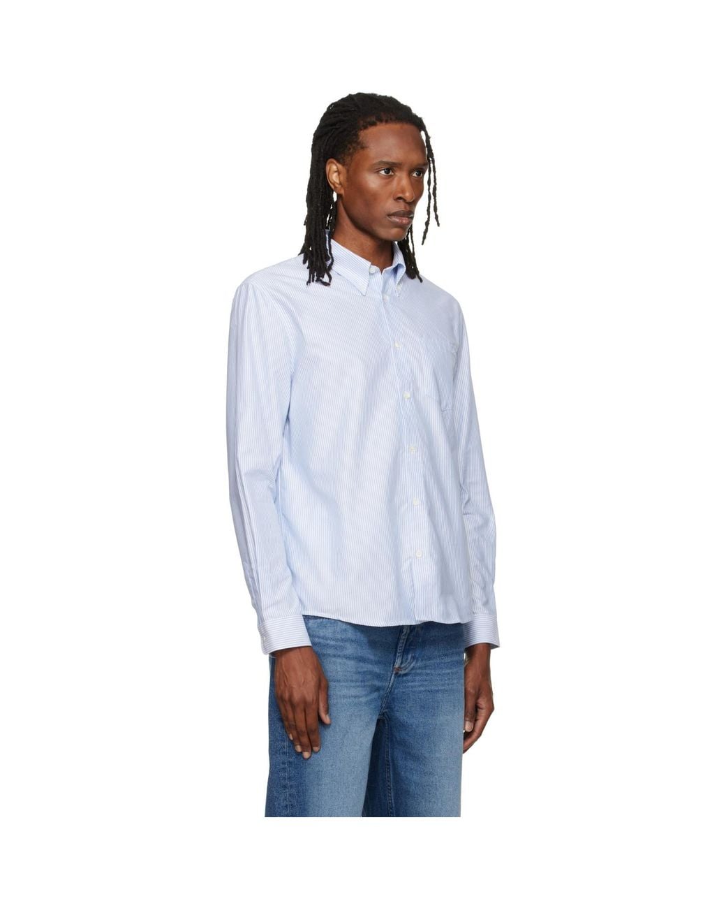 A.P.C. Blue New Greg Shirt for men