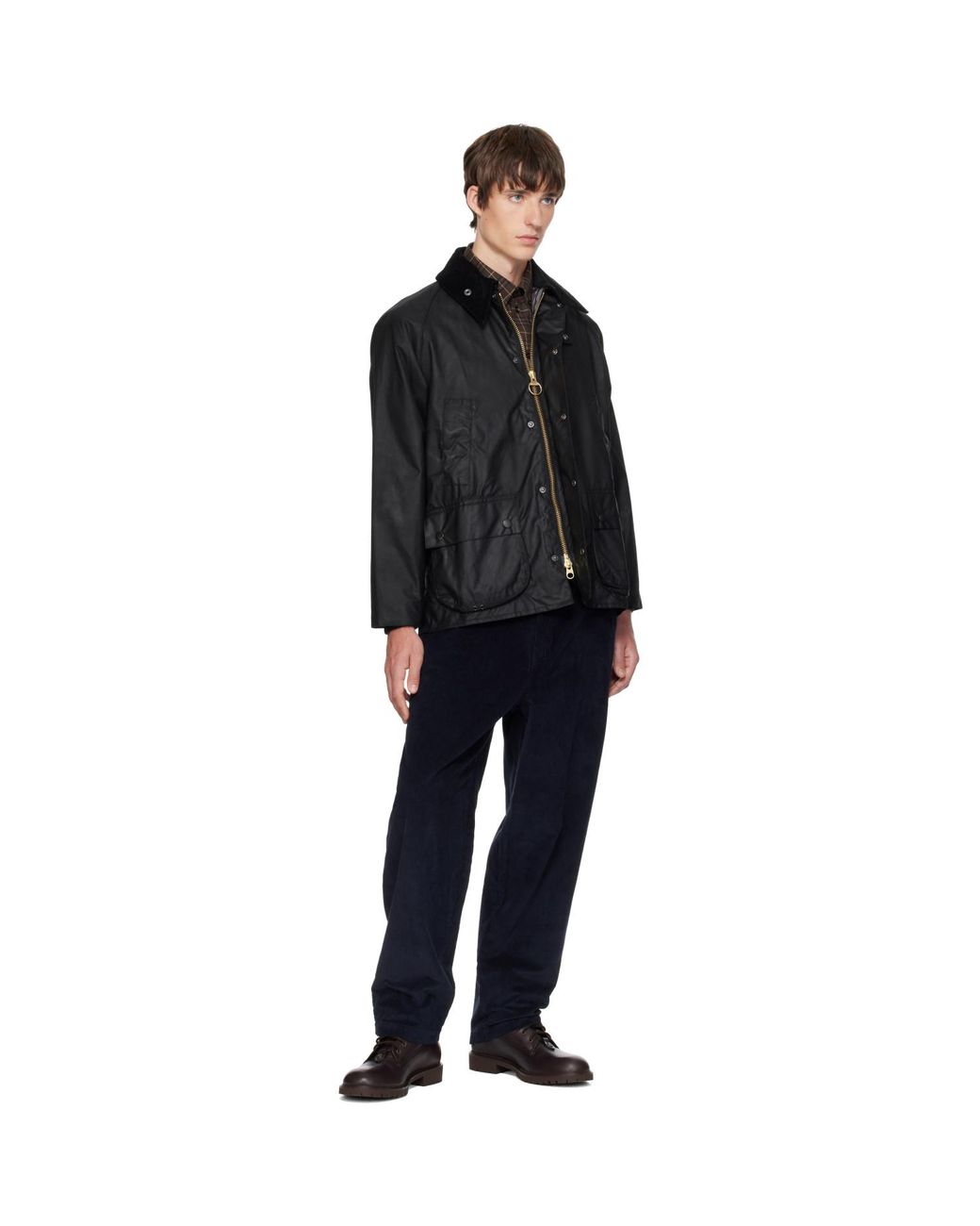 Barbour Black Bedale Waxed Jacket for men