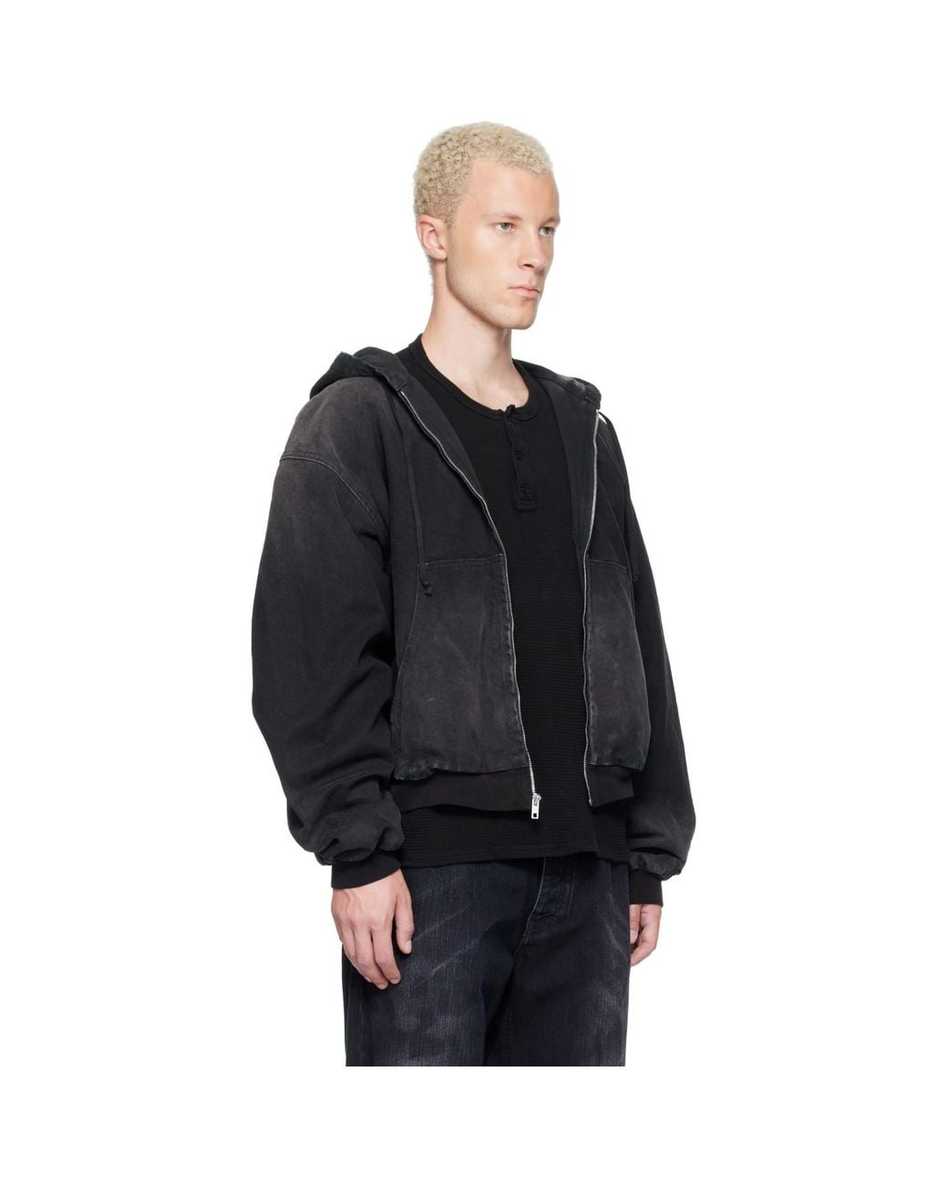 ALEXANDER DIGENOVA Black Underground Canvas Jacket for men