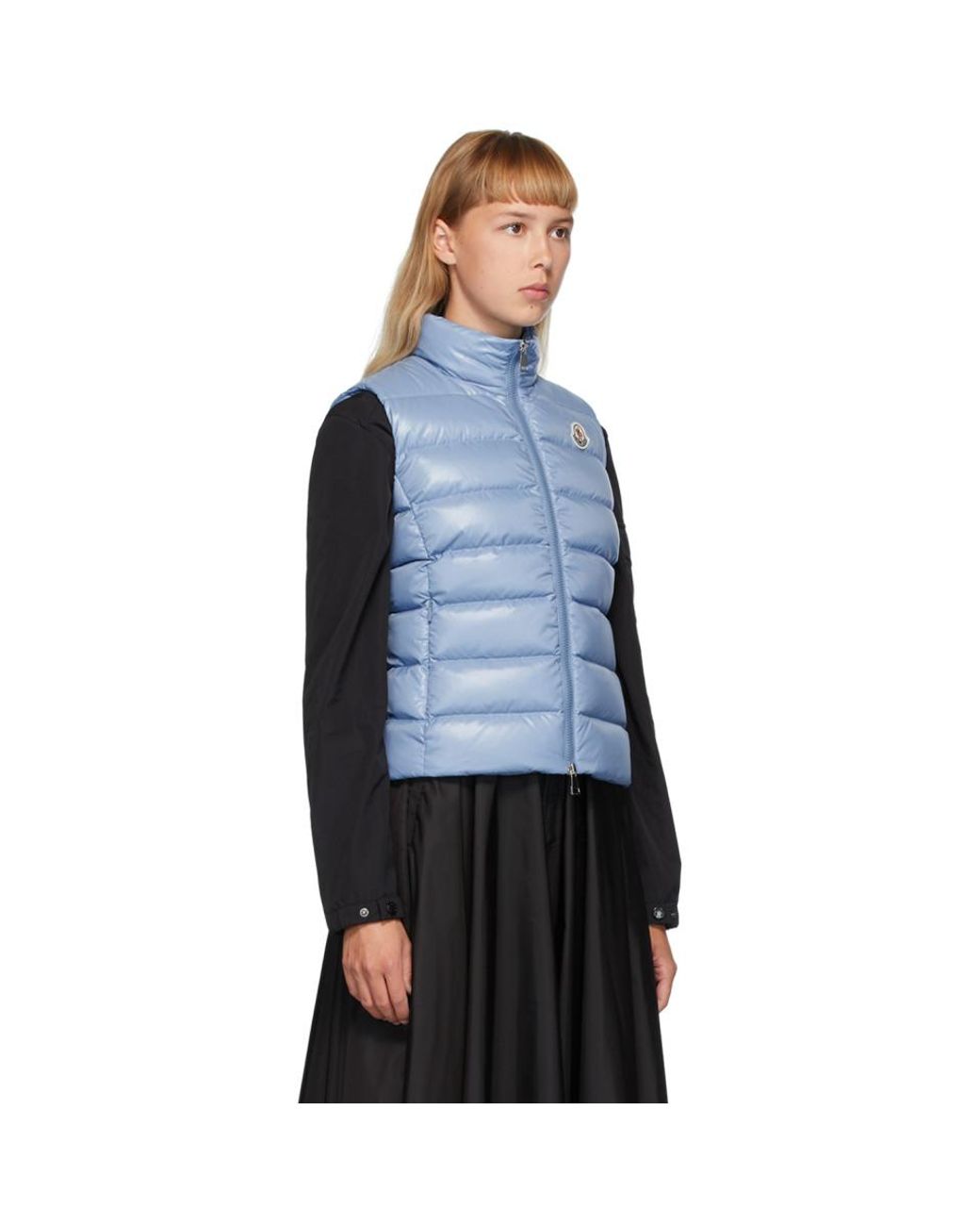 Moncler Ghany Quilted Shell Down Gilet in Blue Lyst