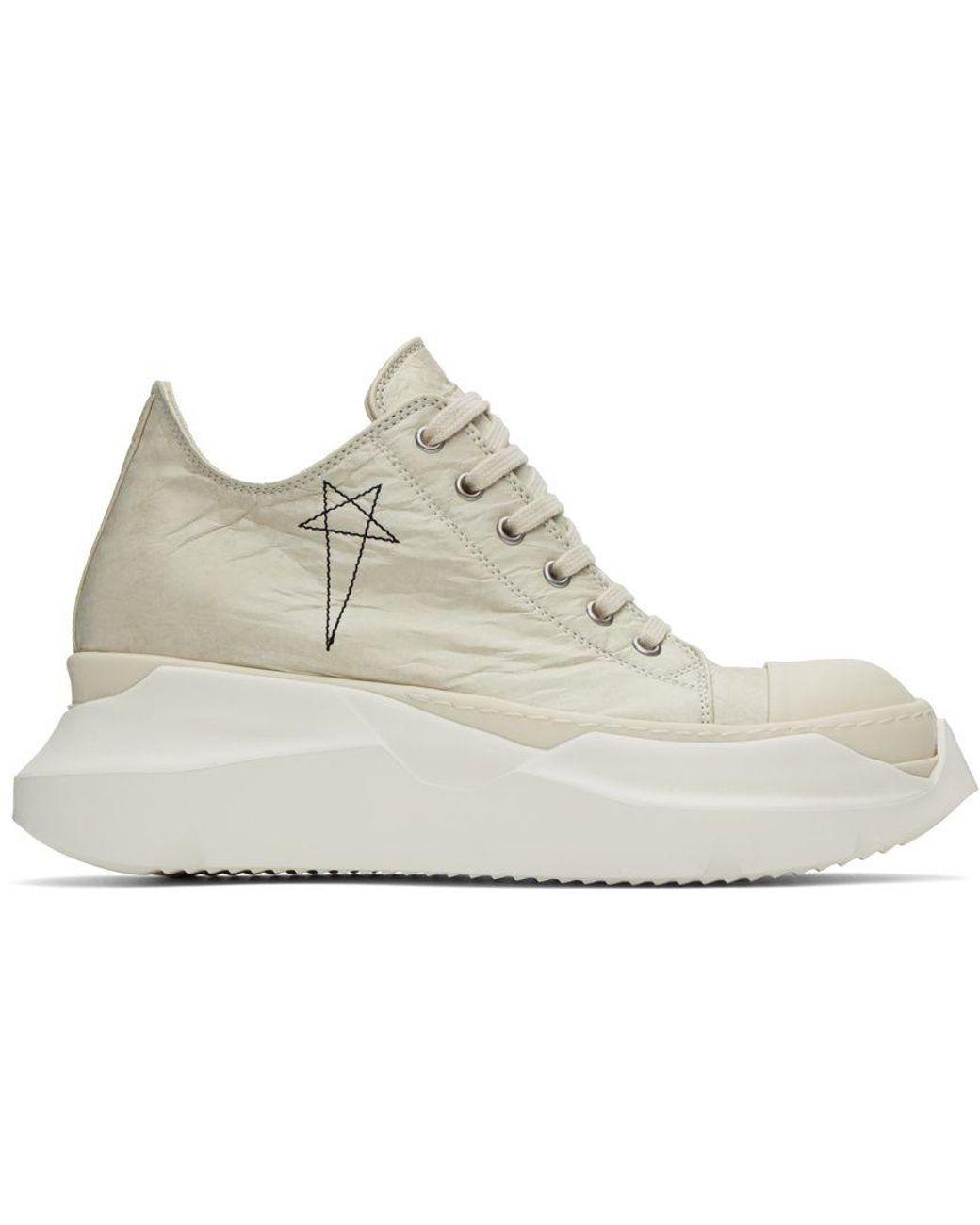 Rick Owens Off-white Abstract Low Sneakers in Black for Men Rick Owens Off-white Abstract Low Sneakers in Black for Men