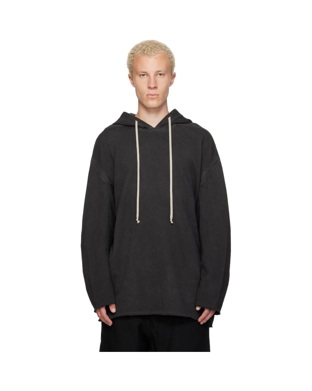 Pull À Capuche Peter Gris Rick Owens pour homme en coloris Black
