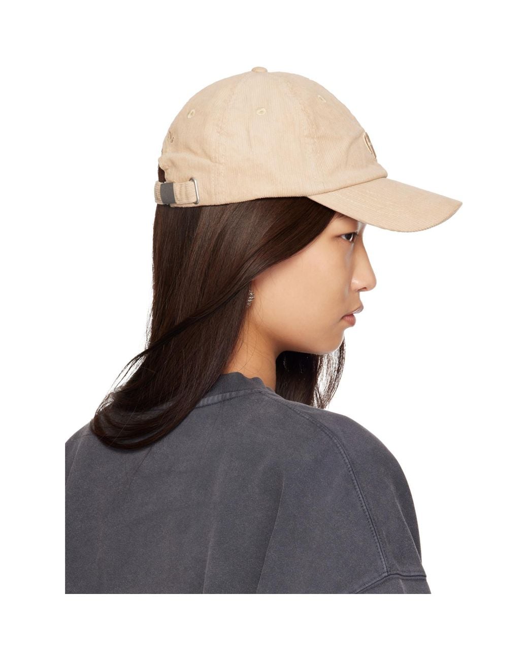 Anine Bing Blue Jeremy 'Ab' Corduroy Baseball Cap