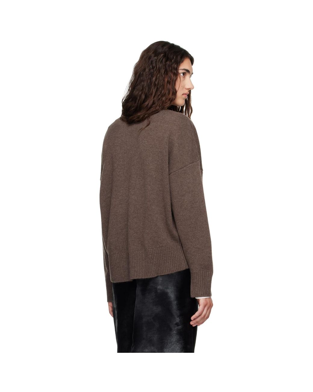 Loulou de Saison Brown Anton Lds Cashmere Sweater