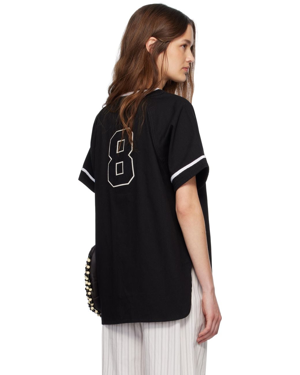 Bode Black Baseball Shirt