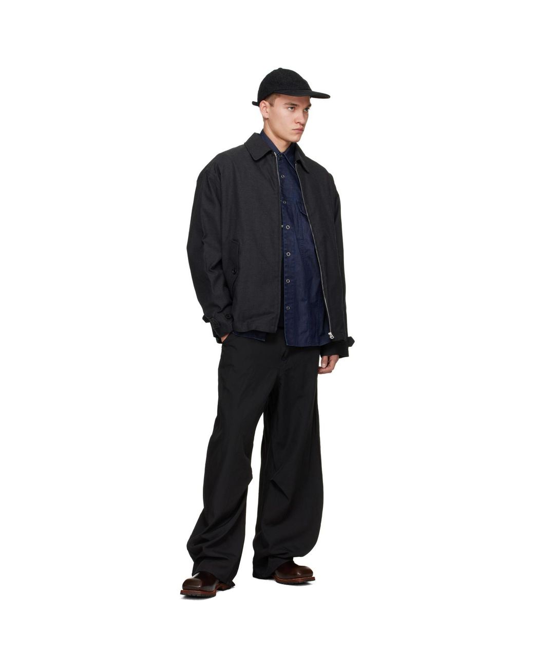 Comme des Garçons Blue Cotton Wool Serge Jacket for men