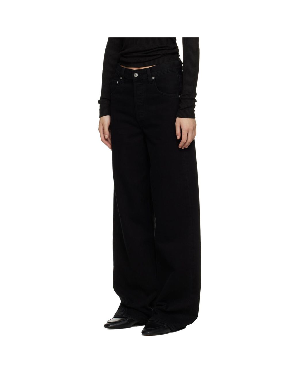 Citizens of Humanity Black Ayla Baggy Jeans