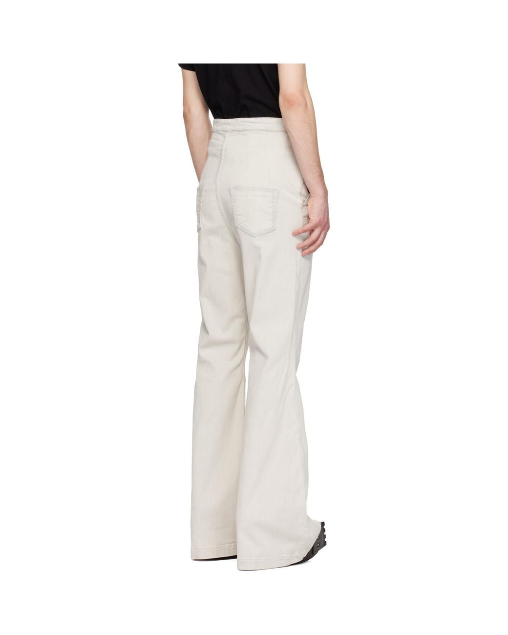 Rick Owens White Off- Temple Dirt Bolan Jeans for men