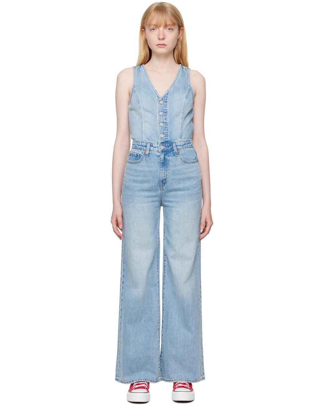 Combinaison ample bleue en denim Levi s en coloris Noir Lyst