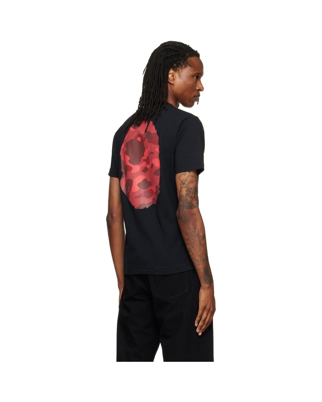 A Bathing Ape Black Color Camo Big Ape Head T-Shirt for men