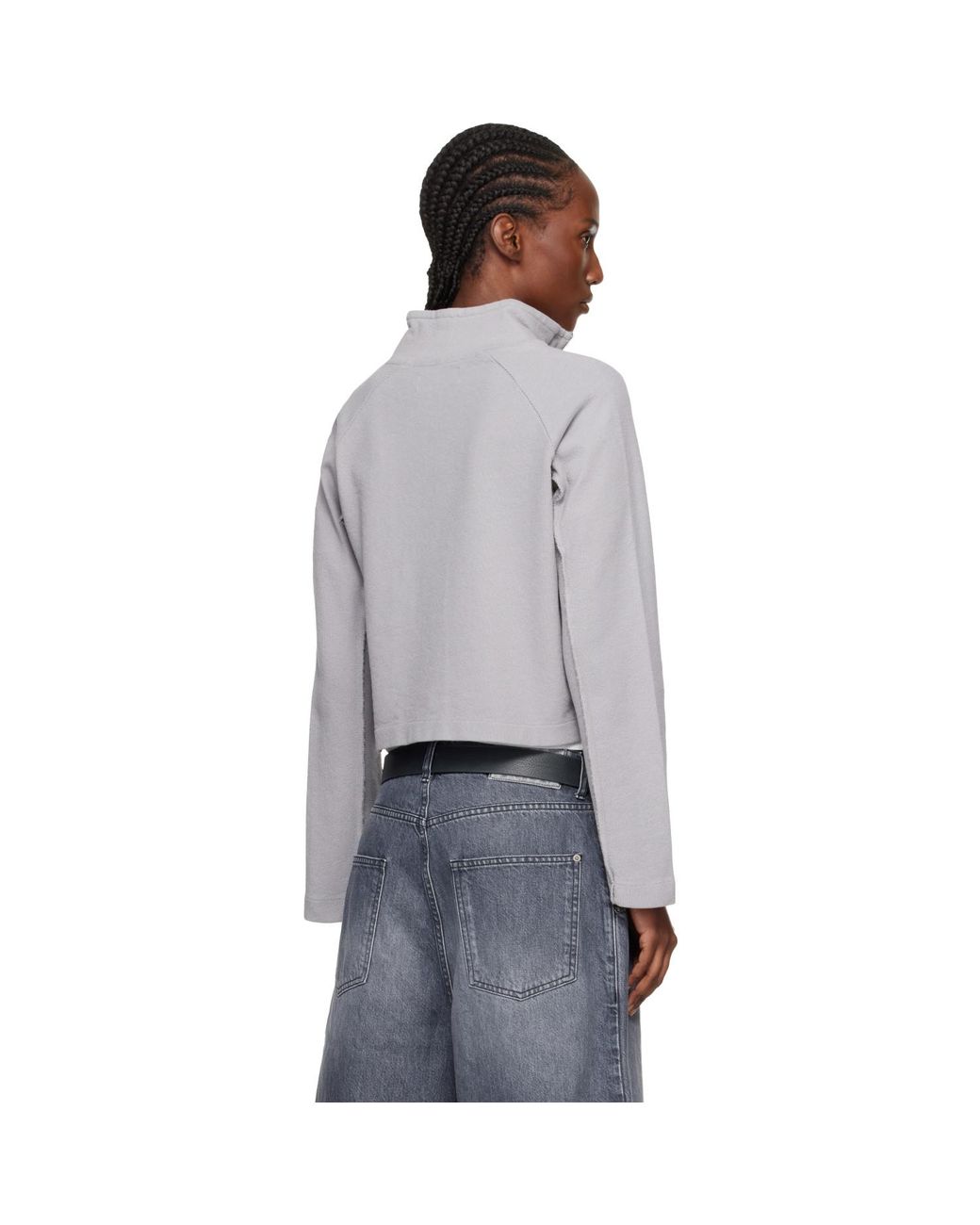 mfpen Black Cropped Leisure Zip Up Track Jacket