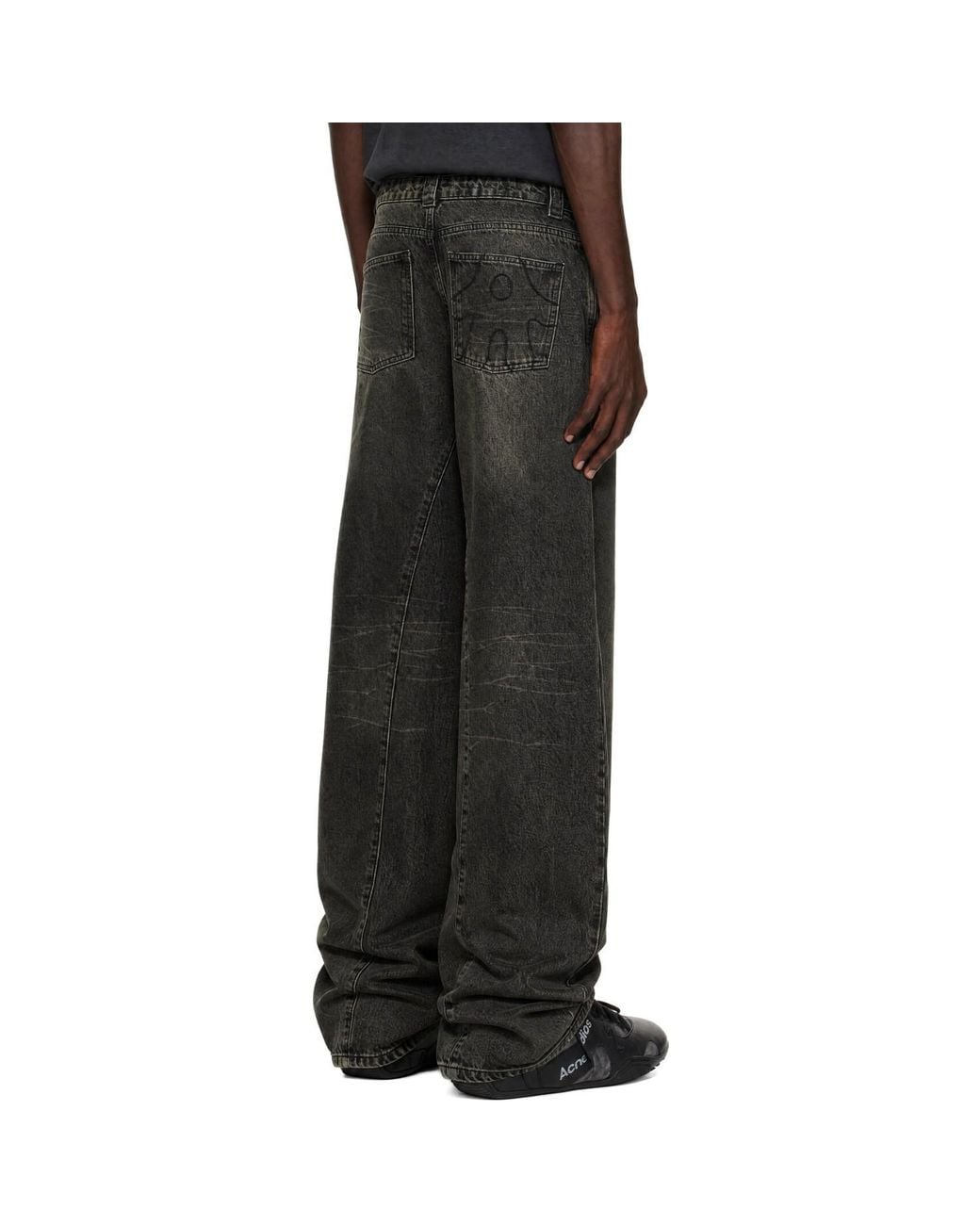 AVAVAV Black Shar-Pei Stonewashed Jeans for men