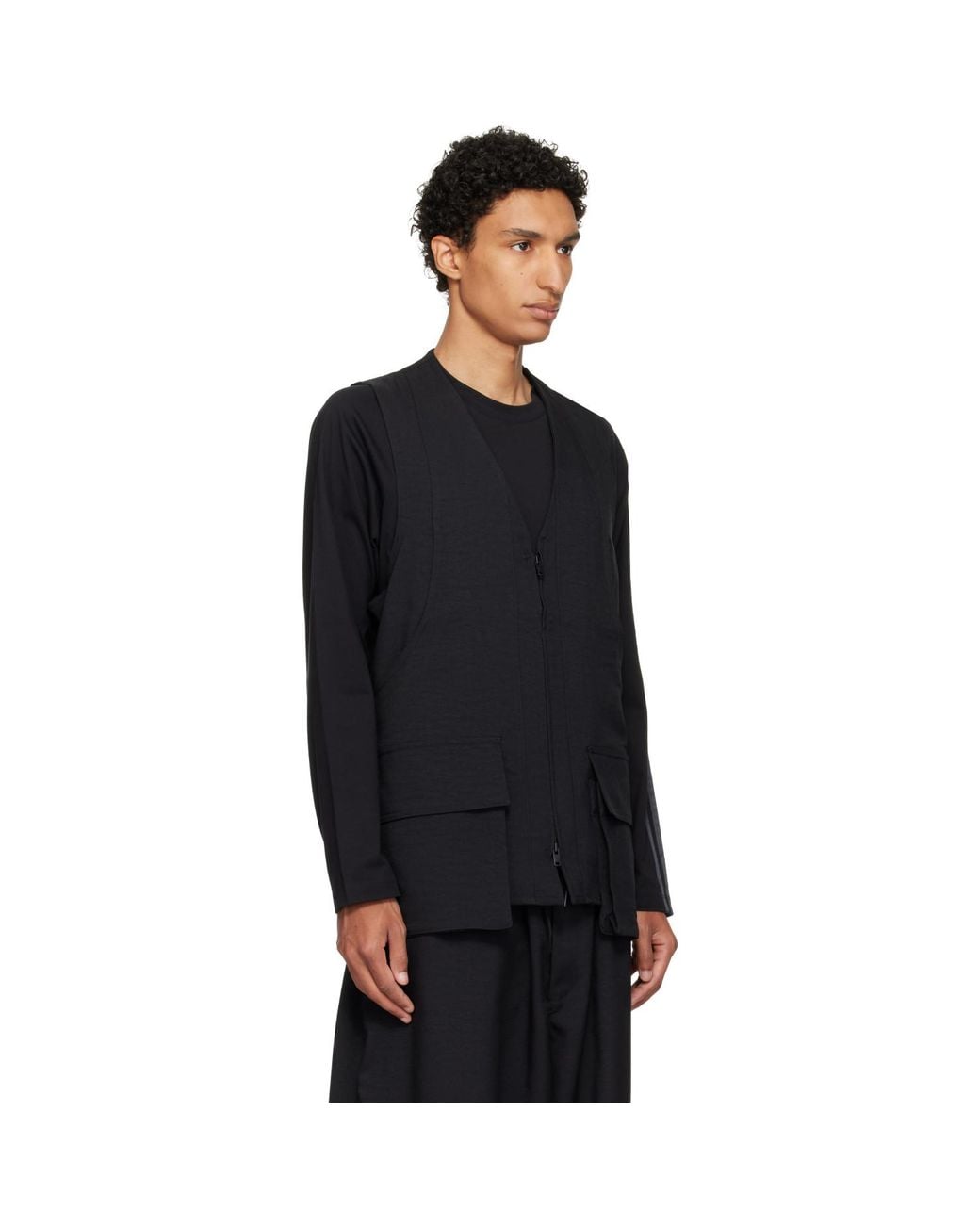 Y-3 Black Sport Uniform Pocket Vest for men