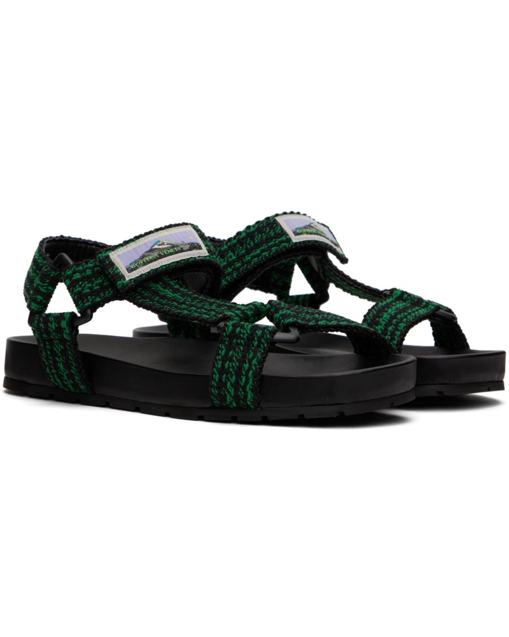 Bottega Veneta Black Trip Sandals for men