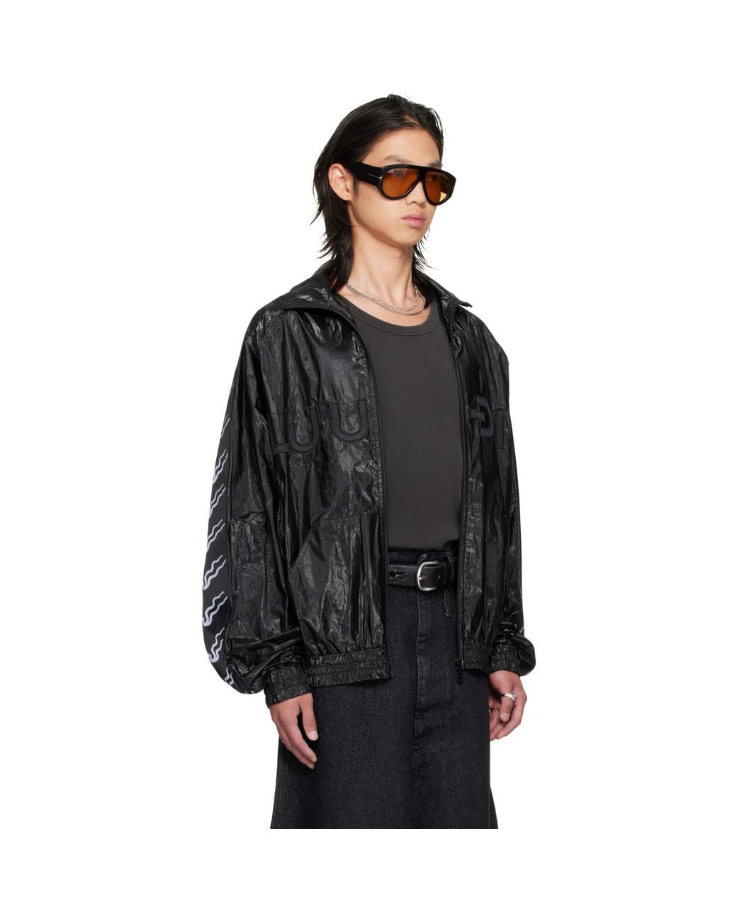 Lu'u Dan Black Ld Windbreaker Jacket for men