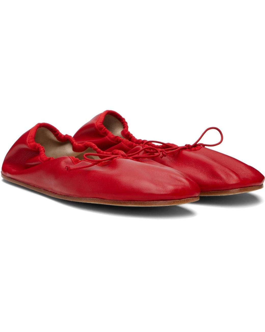 The Row Black Round Ballerina Flats