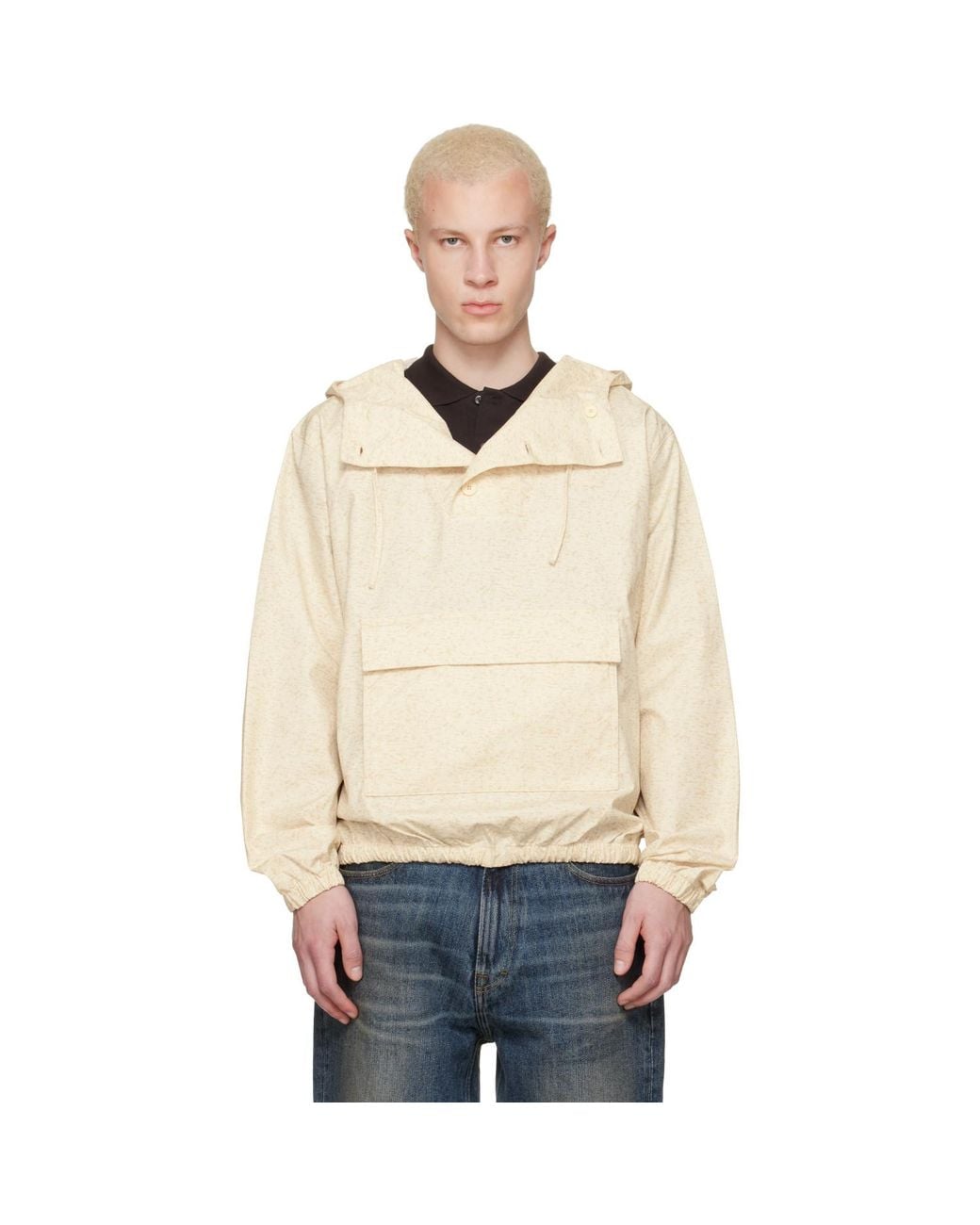 Lacoste Natural Water-Repellent Printed Jacket for men