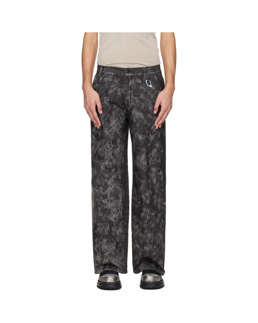 HELIOT EMIL Black Basalt Jeans for men