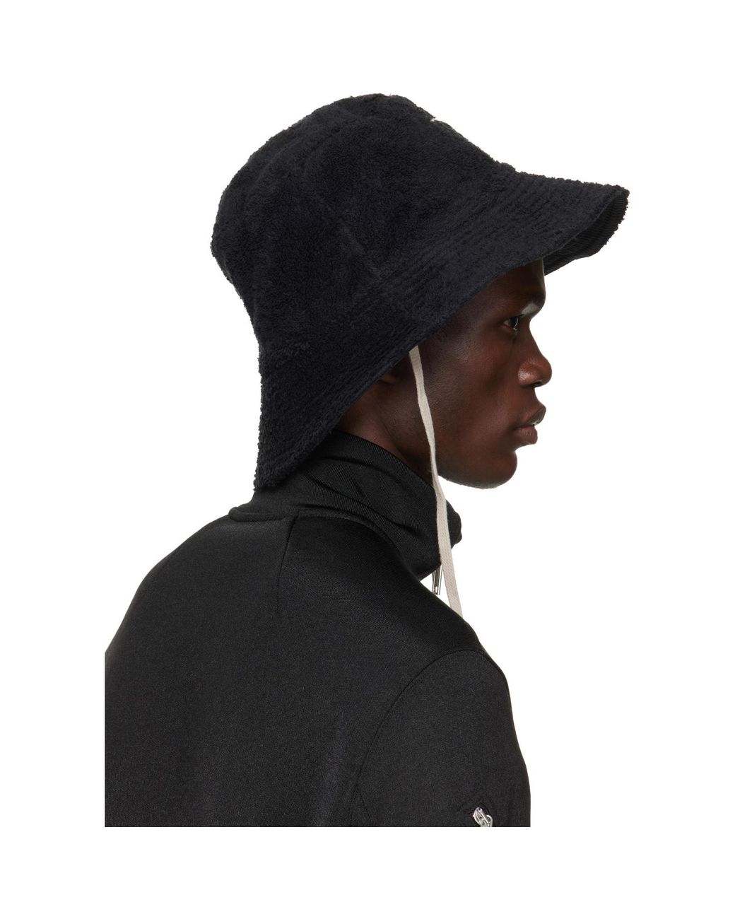 メンズ Rick Owens ブラック Temple ビーチハット ブラック | Lyst