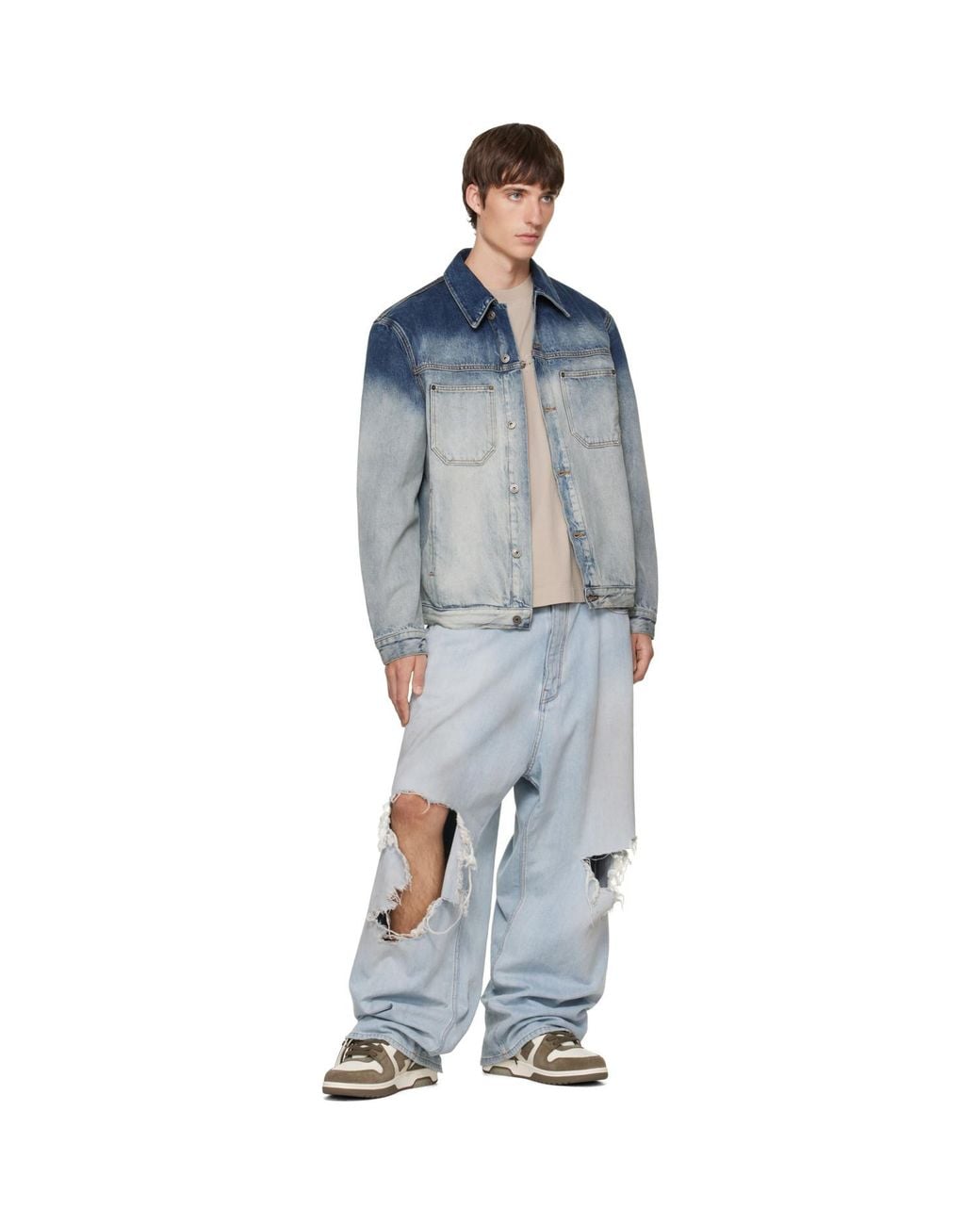Off-White c/o Virgil Abloh Blue Bookish Skate Denim Jacket for men