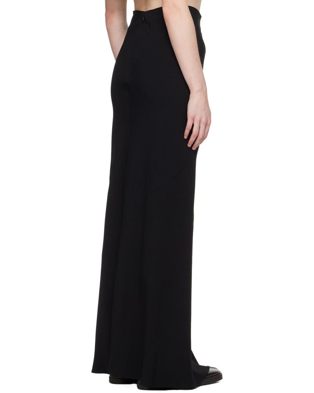 AMI バイアスカット マキシスカート Black