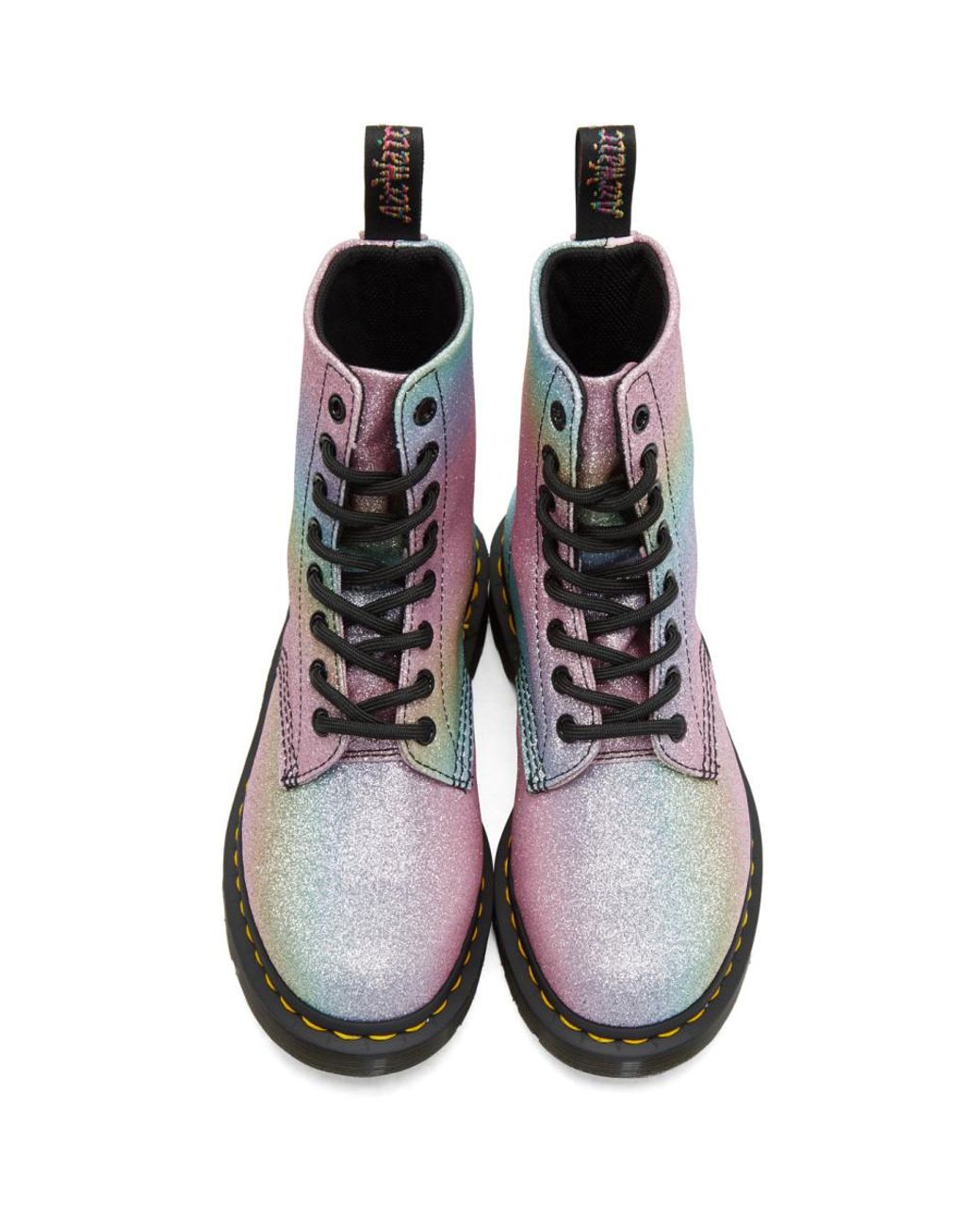 Dr. Martens Multicolor Pascal Rainbow Glitter Boots | Lyst Australia