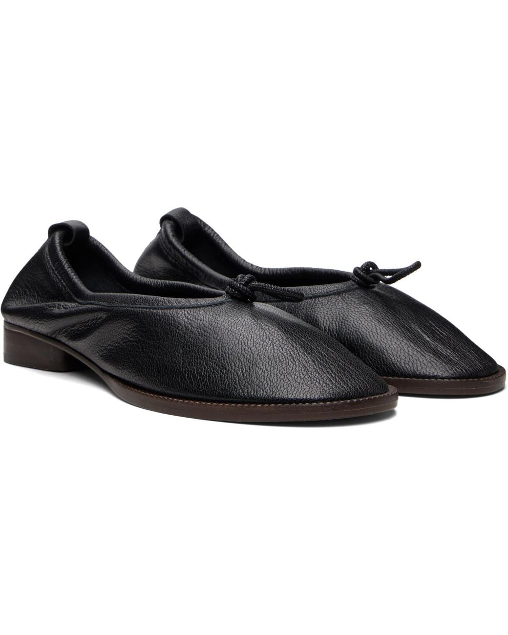 Hereu Black Puntera R Mid Ballerina Loafers