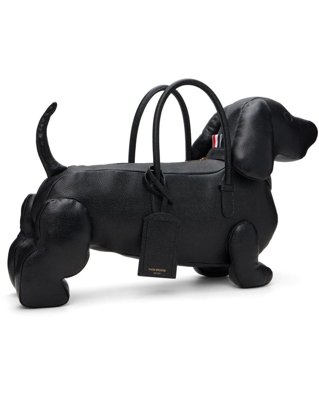 Thom Browne Black Hector Pebble Grain Leather Bag for men
