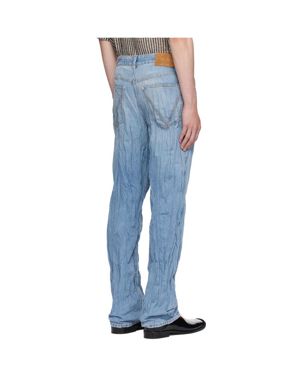 Bottega Veneta Blue Crushed Jeans for men