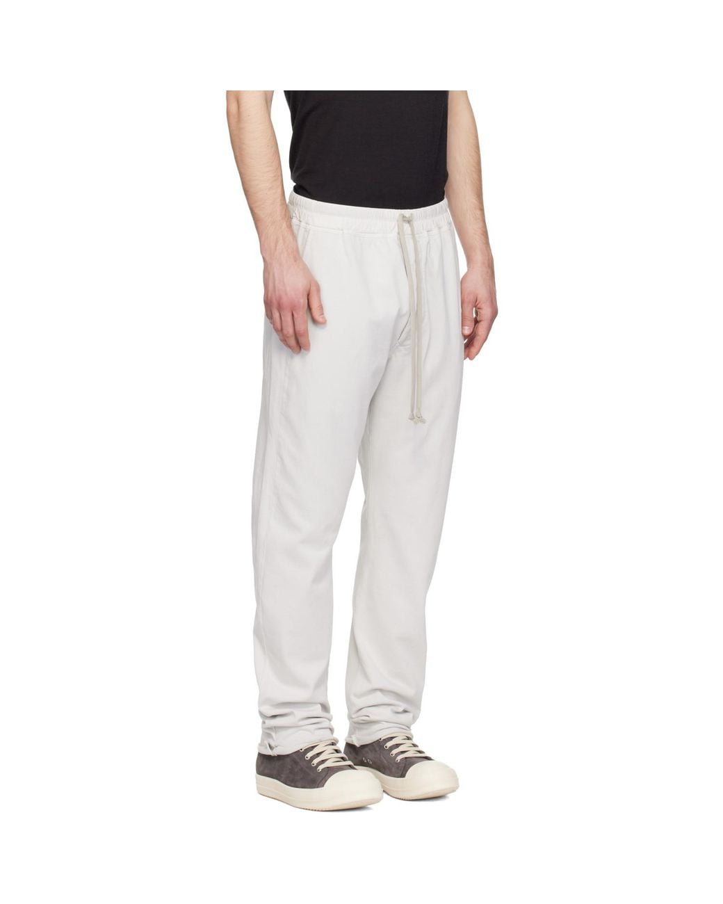 Rick Owens Black Off- Temple Berlin Drawstring Sweatpants for men