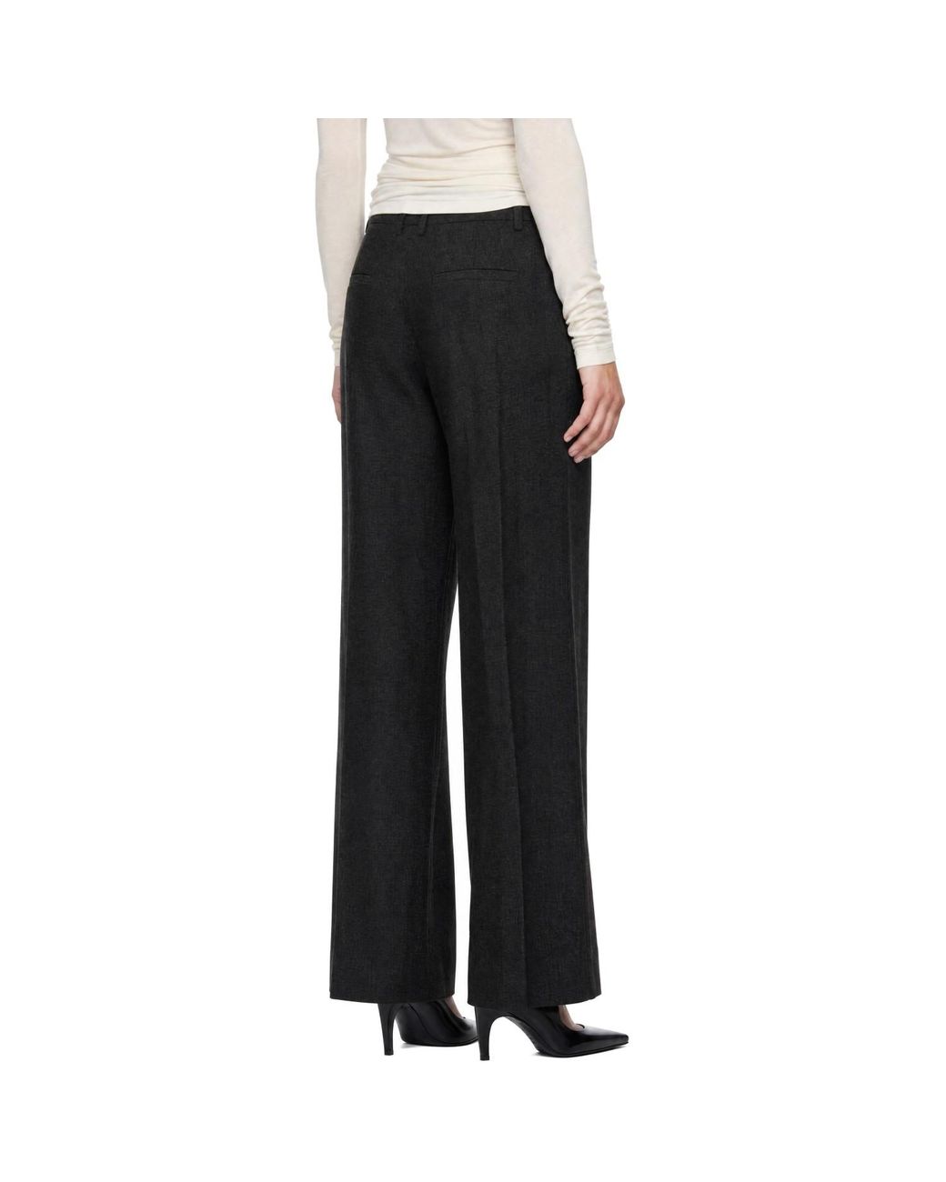 Agolde Black Sathia Wool Trousers