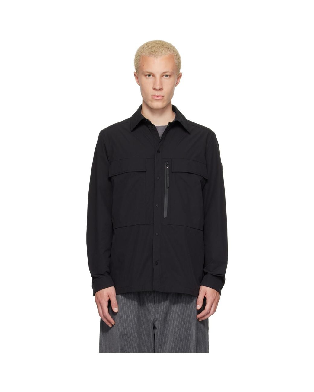 Moncler Black Ripstop Shirt for men