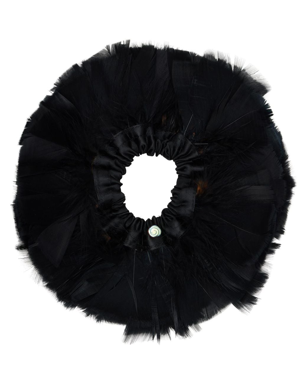 MERRMA Black Ssense Exclusive Feather Scrunchie